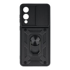 Samsung S25 EDGE black RING ARMOR WITH CAMSHIELD nugarėlė