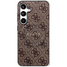 Samsung S25 FE brown MagSafe 4G Ring Classic Logo GUESS nugarėlė