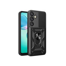 Samsung S25 PLUS black RING ARMOR WITH CAMSHIELD nugarėlė