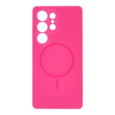Samsung S25 ULTRA pink SLIM SILICONE MagSafe nugarėlė