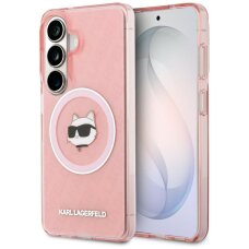 Samsung S26+ pink MagSafe IML Repeated Choupette KARL LAGERFELD nugarėlė