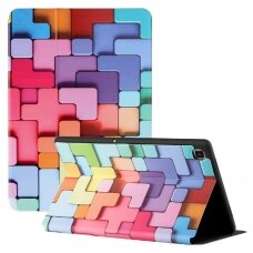 Samsung Tab A7 Lite silikoninis TRIFOLD dėklas Colorful Geometry