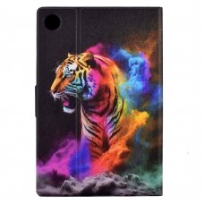 Samsung Tab A8 10.5" fashion dėklas Colorful Tiger With Smoke