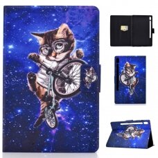 Samsung Tab S6 10.5 fashion dėklas Cycling Cat