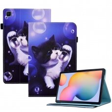 Samsung Tab S6 LITE 10.4 fashion dėklas Bubble and Cat