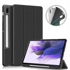 Samsung TAB S7 FE/ S7+/ S8+ juodas silikoninis S PEN TRIFOLD dėklas