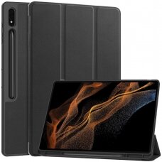 Samsung TAB S8 ULTRA / S9 ULTRA / S10 ULTRA 14.6" black silikoninis S PEN TRIFOLD dėklas