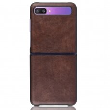 Samsung Z FLIP ruda leather nugarėlė