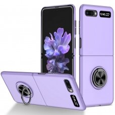 Samsung Z FLIP Tracy plastikinė violetinė MAGNETIC RING nugarėlė