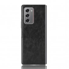 Samsung Z Fold2 5G juoda leather nugarėlė