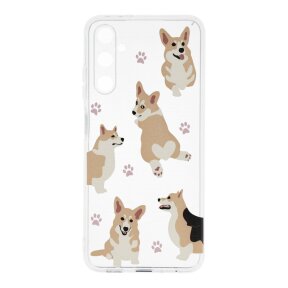 Samsung A05s 5G clear nugarėlė Corgi Design00303