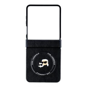Samsung Z FLIP7 5G black MagSafe PU Karl & Choupette Heads KARL LAGERFELD nugarėlė KLHMZFD7PSMLRKCK