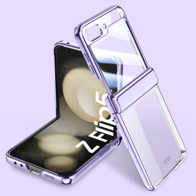 Samsung FLIP5 5G Tracy Hinge Protection Clear/Purple nugarėlė Samsung FLIP5 5G Tracy Hinge Protection Clear/Purple nugarėlė
