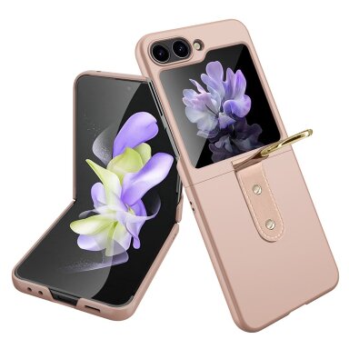 Samsung FLIP5 5G Tracy matinė rausva plastikinė su žiedu nugarėlė Samsung FLIP5 5G Tracy matinė rausva plastikinė su žiedu nugarėlė