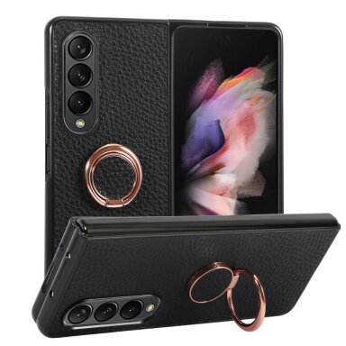 Samsung Fold4 5G Tracy juoda Leather su žiedu nugarėlė Samsung Fold4 5G Tracy juoda Leather su žiedu nugarėlė