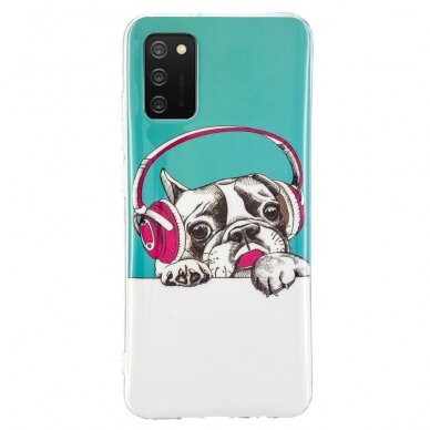 Samsung A02s/A03s Tracy nugarėlė Dog with Headset 1