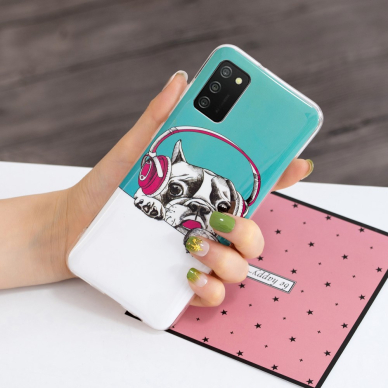 Samsung A02s/A03s Tracy nugarėlė Dog with Headset 3