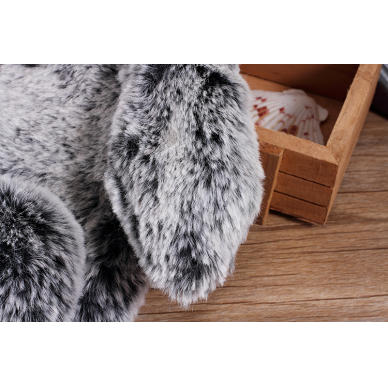 Samsung A02s/A03s šviesiai pilka nugarėlė Fluffy rabbit 3