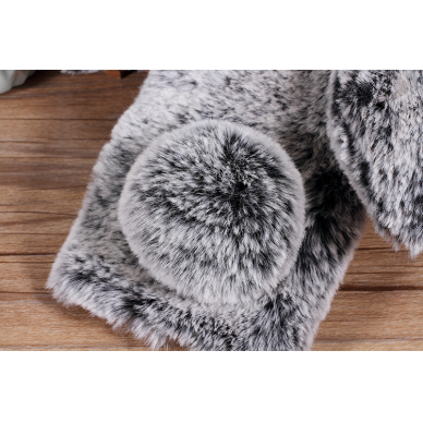 Samsung A02s/A03s šviesiai pilka nugarėlė Fluffy rabbit 4