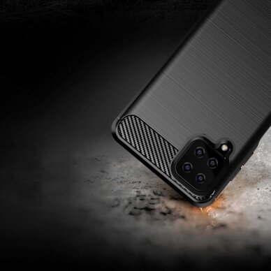 Samsung A12 juoda LYGCARBON nugarėlė 3