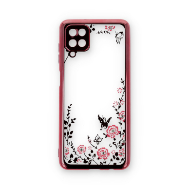 Samsung A12 rausva PERFECT FLOWERS nugarėlė