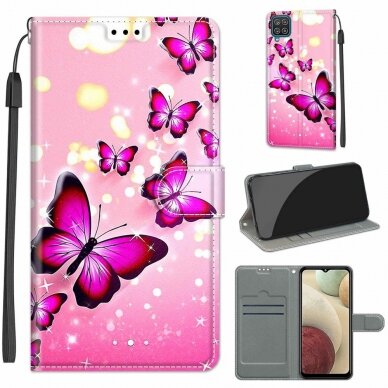 Samsung A12 Tracy Fashion dėklas Pink Butterfly 3