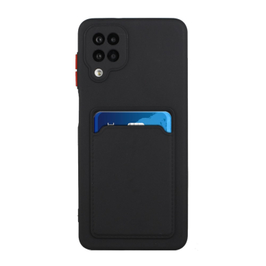 Samsung A12 Tracy juoda nugarėlė SOLID WITH CARD SLOT 1