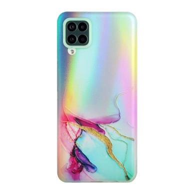 Samsung A12 Tracy nugarėlė LASER MARBLE Red/Yellow