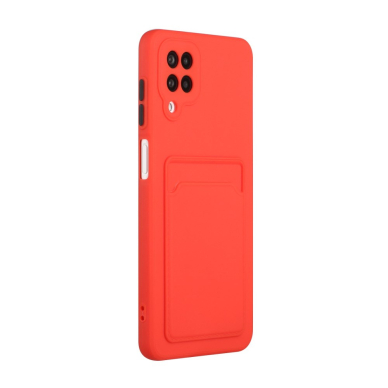 Samsung A12 Tracy raudona nugarėlė SOLID WITH CARD SLOT 2