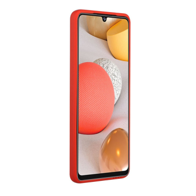 Samsung A12 Tracy raudona nugarėlė SOLID WITH CARD SLOT 4