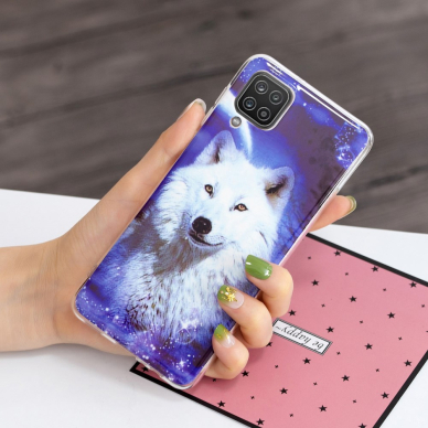 Samsung A12 Tracy šviečianti tamsoje nugarėlė White Dog 2