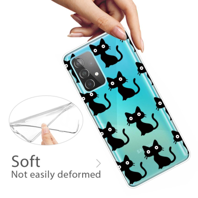 Samsung A13/A04s Tracy clear nugarėlė Black Cats 1