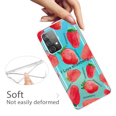 Samsung A13/A04s Tracy clear nugarėlė Strawberry 2
