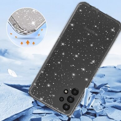 Samsung A13/A04s clear Crystal Glitter nugarėlė 2