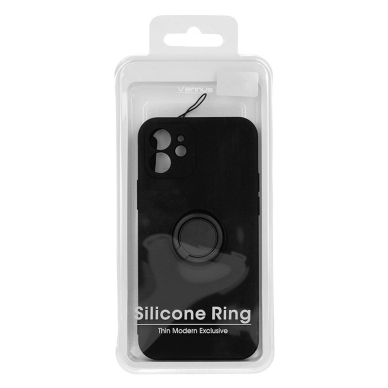 Samsung A13/A04s juoda VENNUS SILICONE RING nugarėlė 10