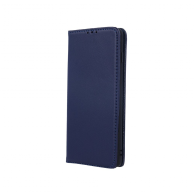 Samsung A13/A04s mėlynas odinis GENUINE dėklas