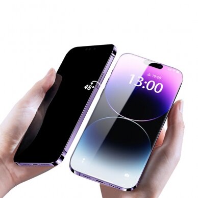 Samsung A13/A13 5G/A04S black pilnas 5D PRIVACY stiklas 5