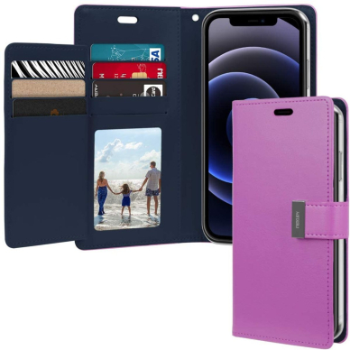 Samsung A13/A13 5G/A40s violetinis MERCURY RICH DIARY dėklas