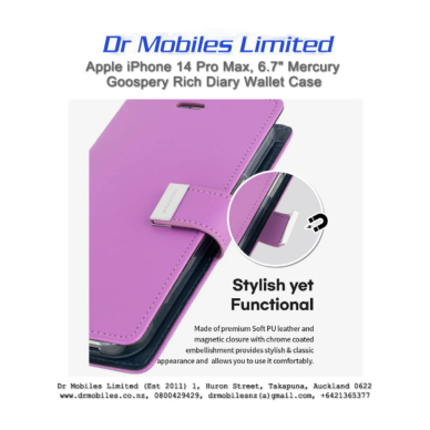 Samsung A13/A13 5G/A40s violetinis MERCURY RICH DIARY dėklas 1