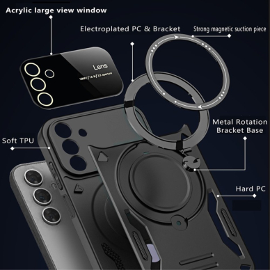 Samsung A14 5G black Magsafe KICKSTAND nugarėlė 3