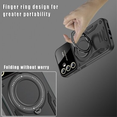 Samsung A14 5G black Magsafe KICKSTAND nugarėlė 4