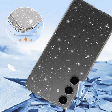 Samsung A14 5G clear Crystal Glitter nugarėlė 2