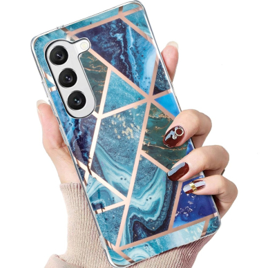 Samsung A14 5G Tracy nugarėlė Geometric Blue/Green marble 5