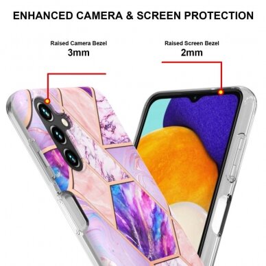 Samsung A14 5G Tracy nugarėlė MILKY WAY MARBLE Geometric marble Light Purple 3