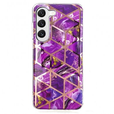 Samsung A14 5G Tracy nugarėlė Geometric Purple marble 1