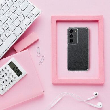 Samsung A15 5G clear Crystal Glitter nugarėlė 1