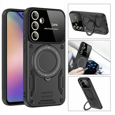 Samsung A16 / A16 5G black Magsafe KICKSTAND nugarėlė 6