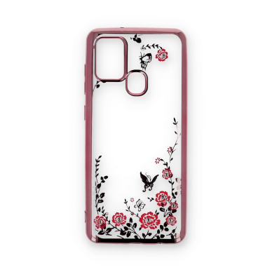 Samsung A21S rausva perfect FLOWERS nugarėlė