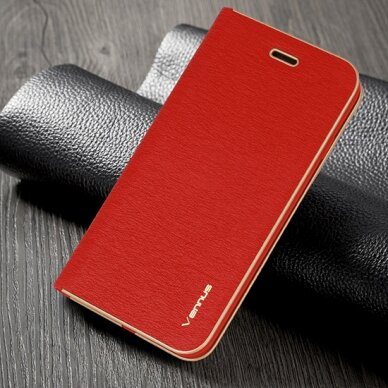 Samsung A22 5G raudonas VENBOOK dėklas 5