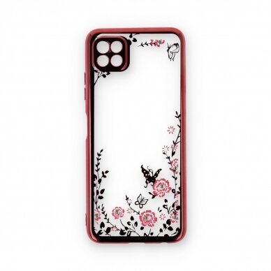 Samsung A22 5G rausva perfect FLOWERS nugarėlė 1